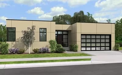 Modern Three Bedroom House Plan