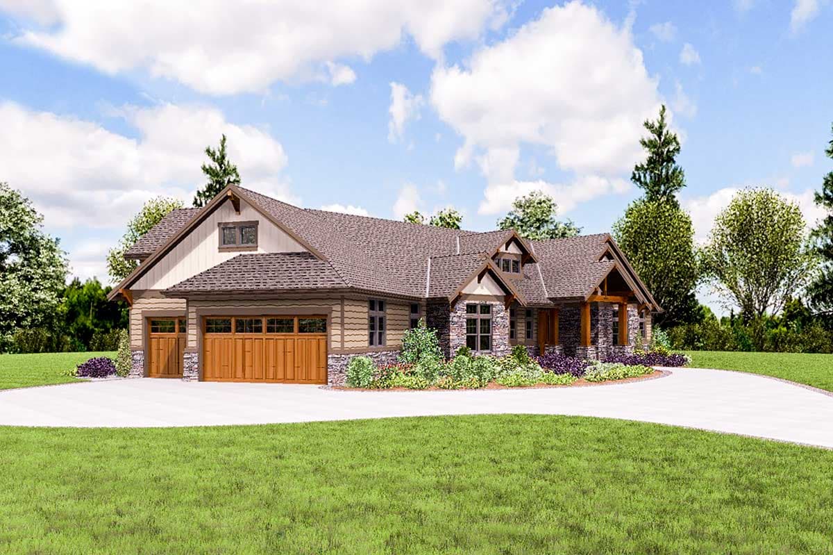 Plan 69631AM: Craftsman House Plan with Flex Bonus Space - Image #7 - Craftsman, Mountain, Northwest, Ranch, Rustic, Traditional