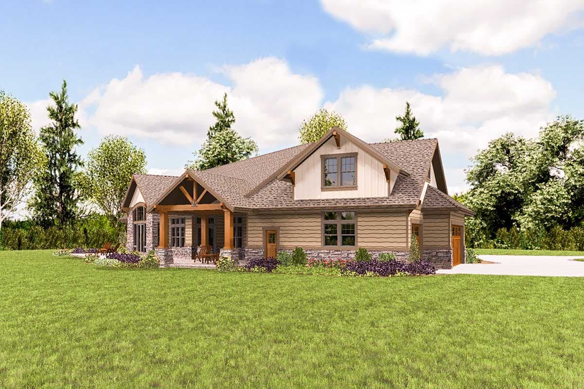 Plan 69631AM: Craftsman House Plan with Flex Bonus Space - Image #8 - Craftsman, Mountain, Northwest, Ranch, Rustic, Traditional