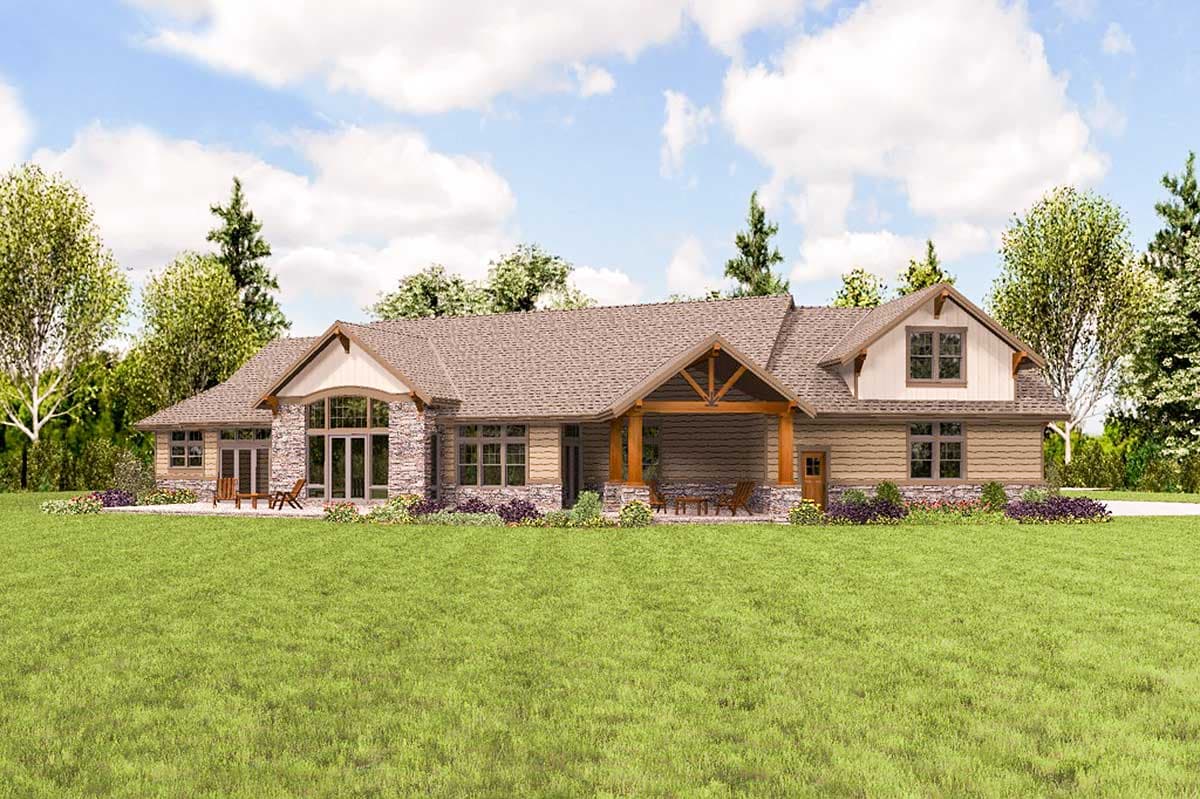 Plan 69631AM: Craftsman House Plan with Flex Bonus Space - Image #9 - Craftsman, Mountain, Northwest, Ranch, Rustic, Traditional