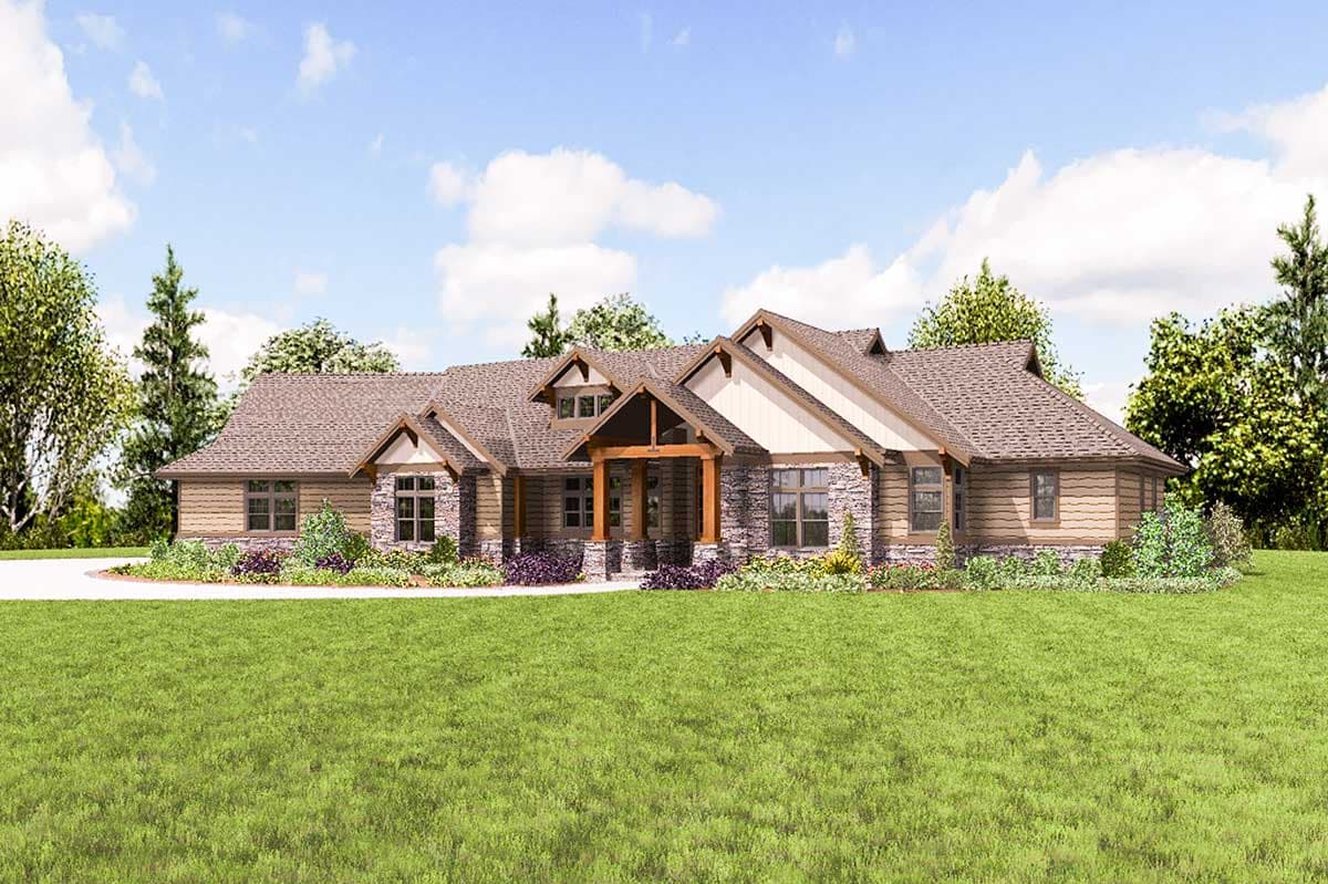 Plan 69631AM: Craftsman House Plan with Flex Bonus Space - Image #14 - Craftsman, Mountain, Northwest, Ranch, Rustic, Traditional