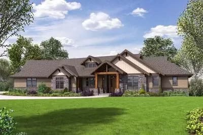 Craftsman House Plan with Flex Bonus Space