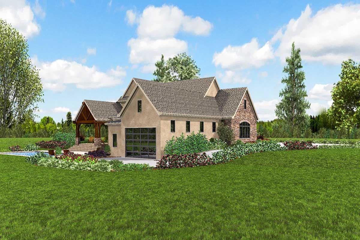 Plan 69632AM: 4- Bed Luxury House Plan with Training Room and Outdoor Kitchen - Image #84 - European, French Country, Transitional