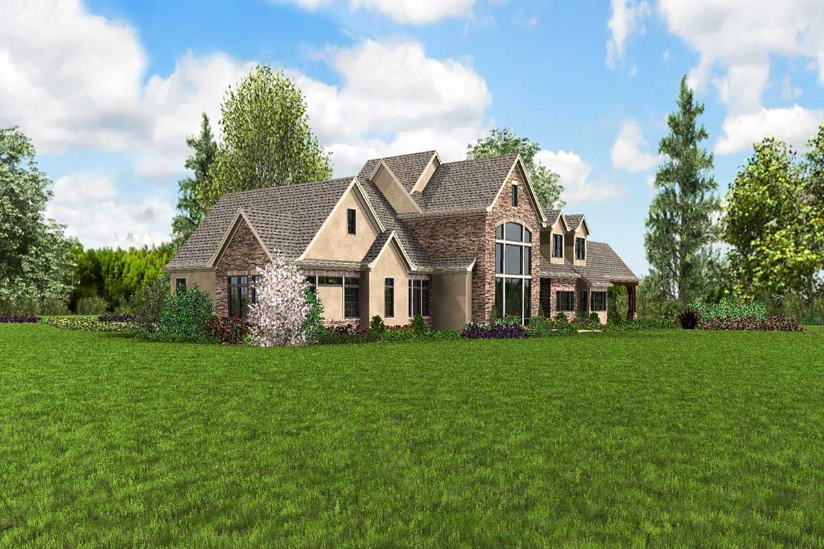 Plan 69632AM: 4- Bed Luxury House Plan with Training Room and Outdoor Kitchen - Image #89 - European, French Country, Transitional
