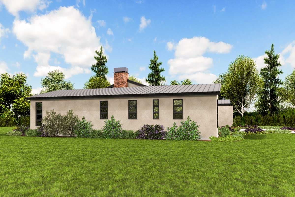 Plan 69636AM: Dramatic Contemporary House Plan with Vaulted Great Room - Image #4 - Contemporary, Mid Century Modern, Modern, Northwest