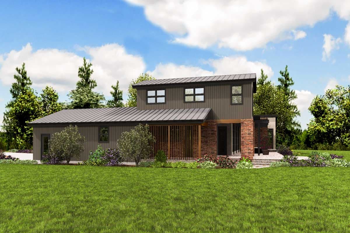 Plan 69636AM: Dramatic Contemporary House Plan with Vaulted Great Room - Image #10 - Contemporary, Mid Century Modern, Modern, Northwest