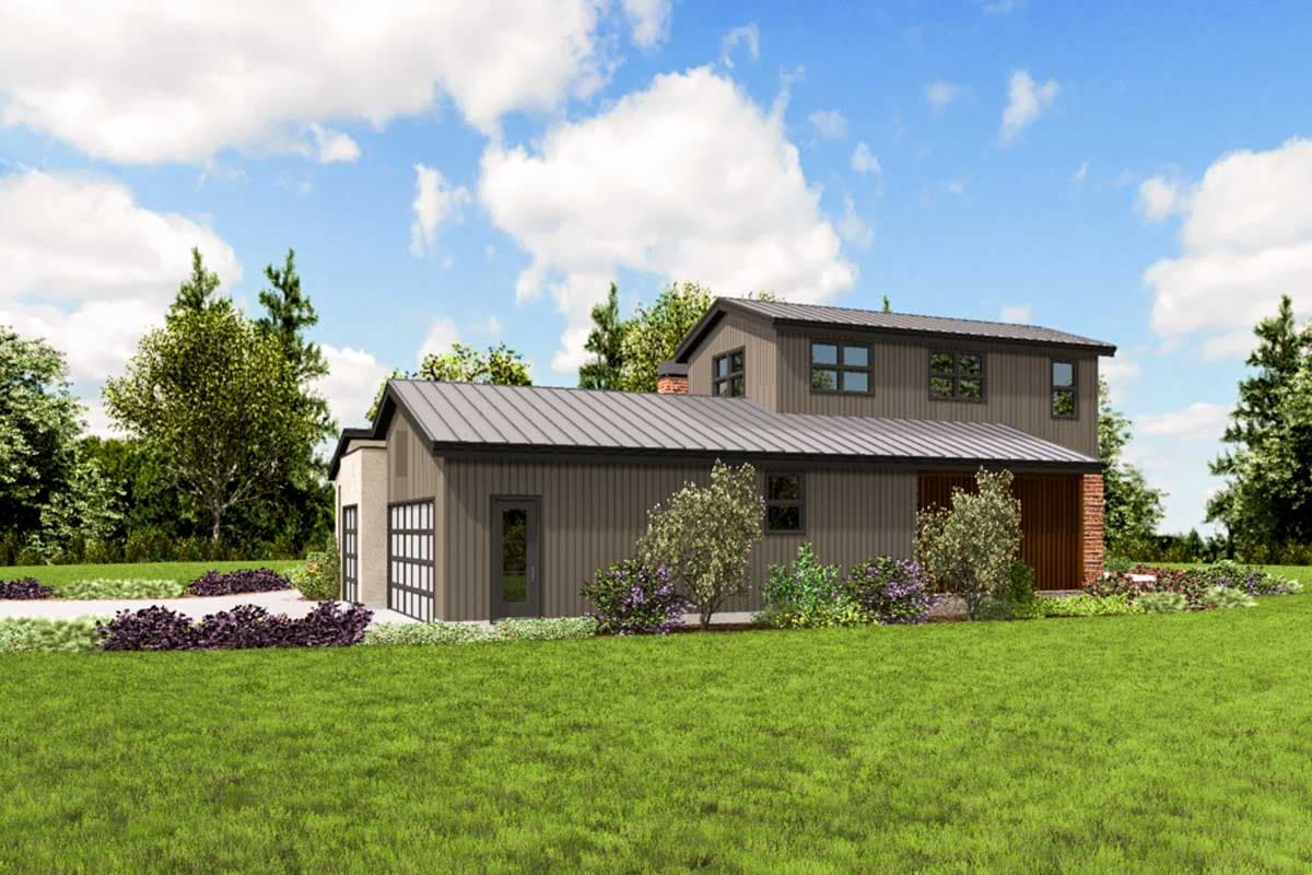 Plan 69636AM: Dramatic Contemporary House Plan with Vaulted Great Room - Image #11 - Contemporary, Mid Century Modern, Modern, Northwest
