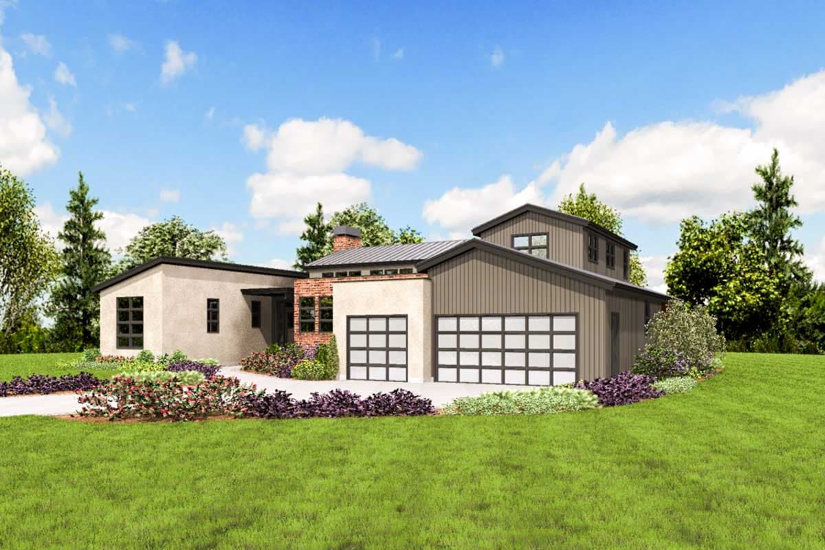 Plan 69636AM: Dramatic Contemporary House Plan with Vaulted Great Room - Image #12 - Contemporary, Mid Century Modern, Modern, Northwest