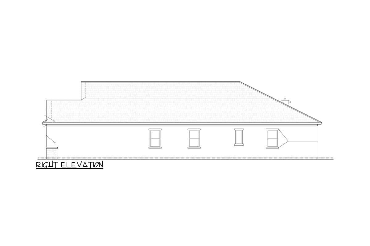 Plan 33172ZR: One Story House Plan with 4 or 5 Bedrooms - Image #4 - Prairie, Southern