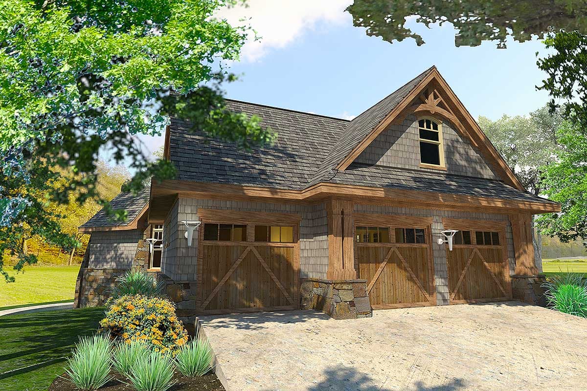 Plan 16895WG: Craftsman House Plan with 3-Car Garage and Expansion Options - 2091 Sq Ft - Image #8 - Craftsman, Mountain, Rustic