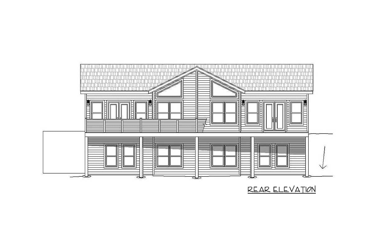 Plan 68444VR: Vacation House Plan with Fully Finished Lower Level - Image #7 - Mountain, Northwest, Ranch, Rustic