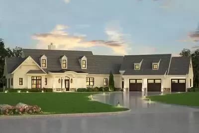 Lovely Craftsman House Plan with Future In-Law Apartment - 2830 Sq Ft