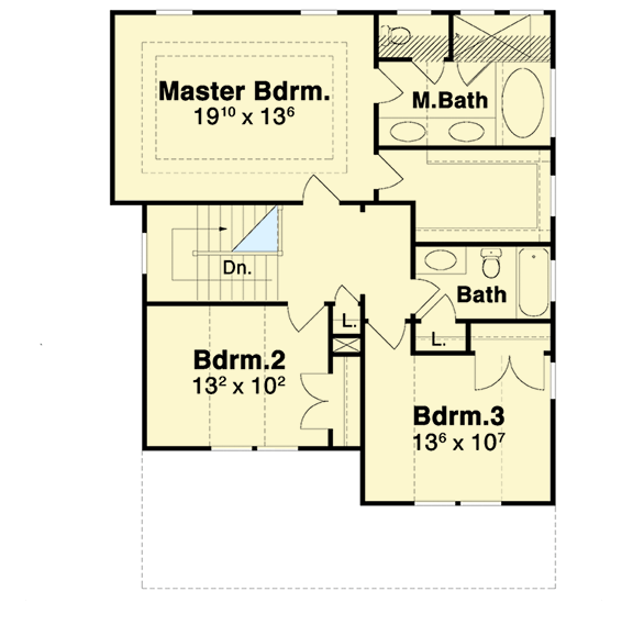 Plan 92057VS: Compact House Plan with Special Ceilings for Every Bedroom - Floor Plan - 2nd Floor - Craftsman, Northwest