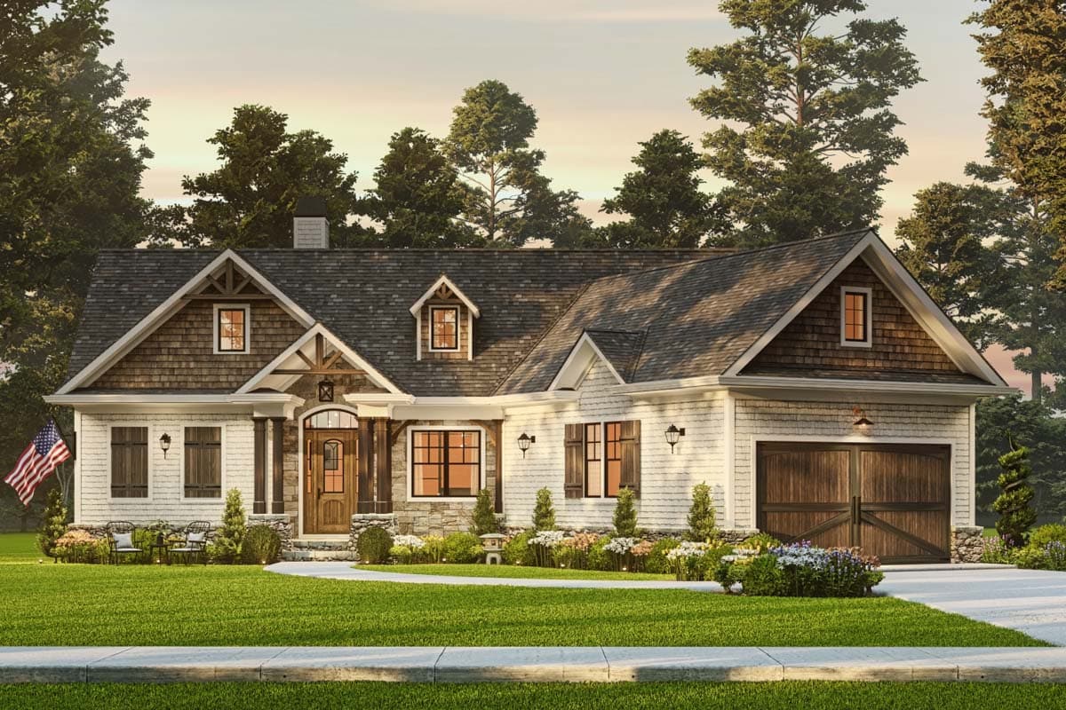 Plan 25610GE: Cost-Effective Craftsman House Plan - 1338 Sq Ft - Image #8 - Craftsman, Northwest, Ranch, Rustic