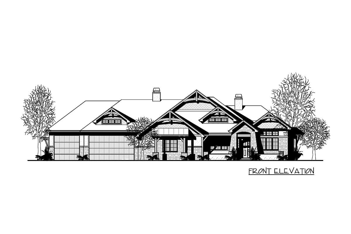 Plan 95026RW: Luxurious Craftsman Home with Car Collector's Garage - Image #11 - Craftsman, Northwest, Rustic