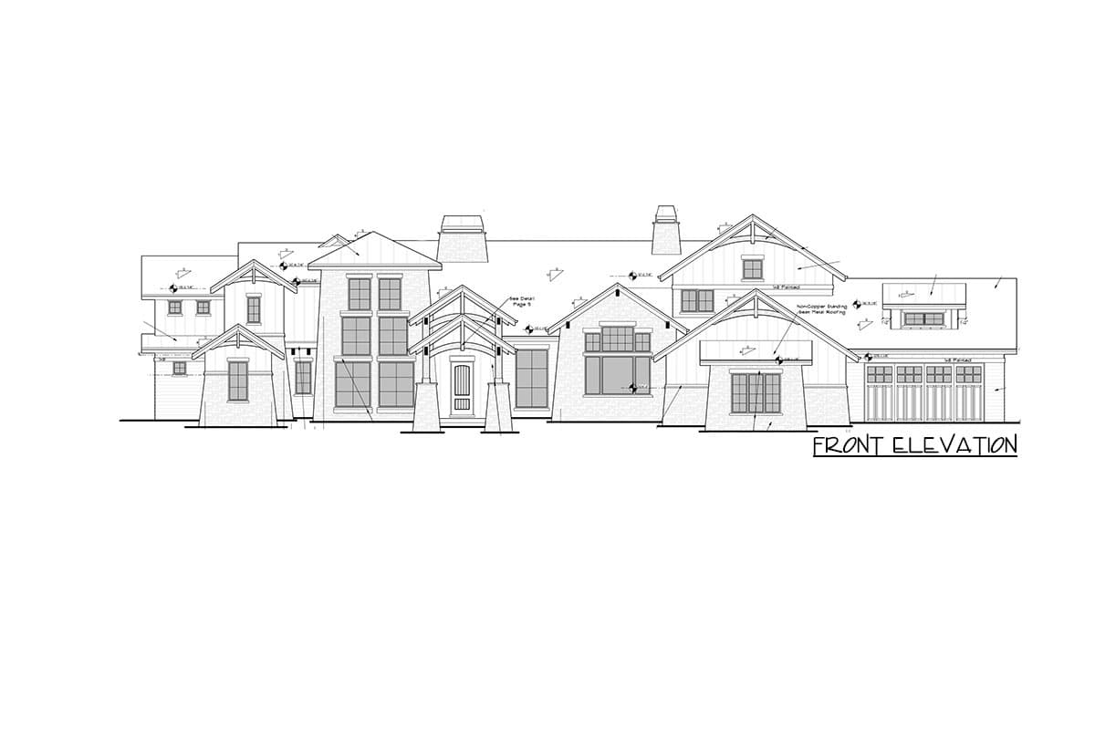 Plan 95029RW: Grand Mountain Lodge - 4531 Sq Ft - Architectural Designs - Image #14 - Craftsman, Mountain, Northwest, Rustic