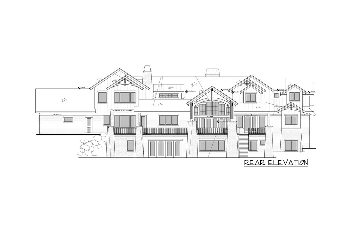 Plan 95029RW: Grand Mountain Lodge - 4531 Sq Ft - Architectural Designs - Image #16 - Craftsman, Mountain, Northwest, Rustic