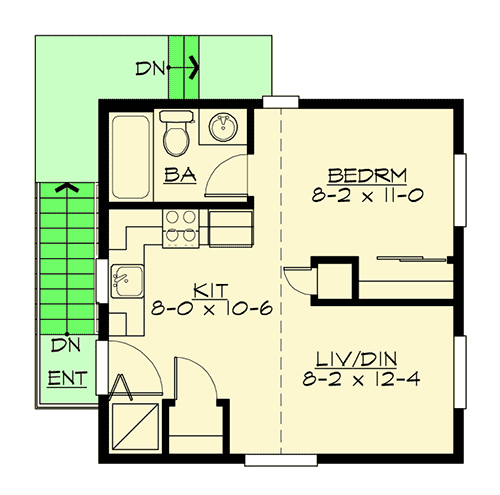 Plan 23663JD: 6 Bedroom Beauty with Third Floor Game Room and Matching Guest House - Floor Plan - Guest House - 2nd Floor - New American, Northwest