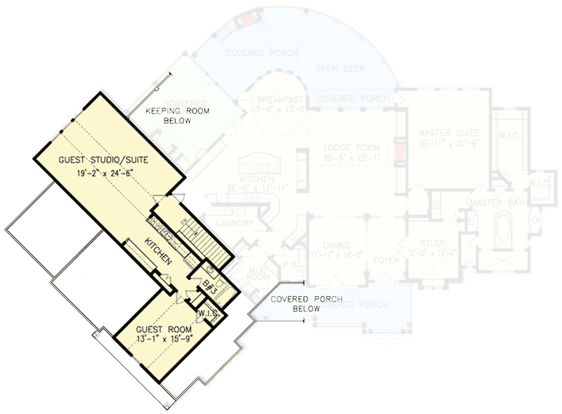 Plan 25618GE: Craftsman Home Plan with Angled Garage - Floor Plan - 2nd Floor - Craftsman, Mountain, Northwest