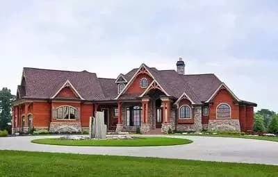 Craftsman Home Plan with Angled Garage