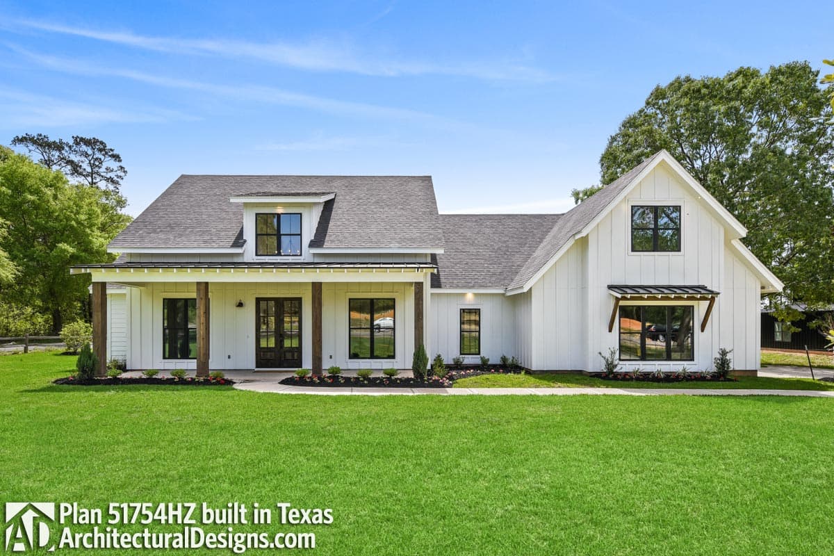build gallery item - Modern Farmhouse Plan 51754HZ Comes to Life in Texas