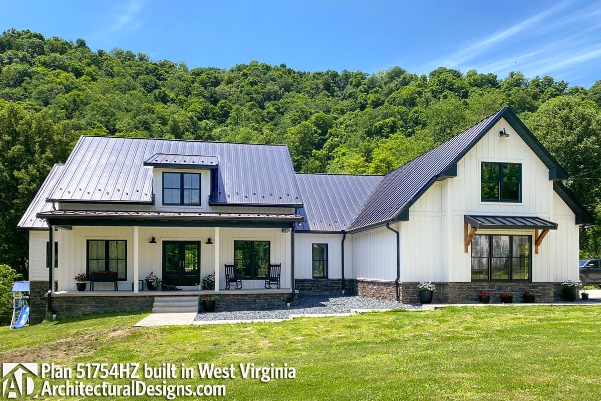build gallery item - Modern Farmhouse Plan 51754HZ Comes to Life in West Virginia