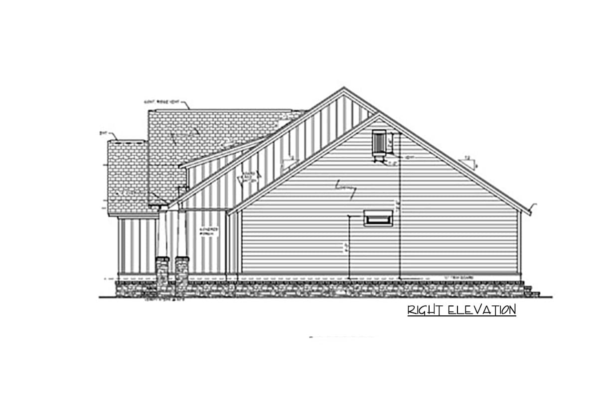 Plan 51747HZ: 3-Bed Craftsman House Plan with Optional Outdoor Kitchen - 1657 Sq Ft - Image #14 - Cottage, Country, Craftsman, Northwest, Southern