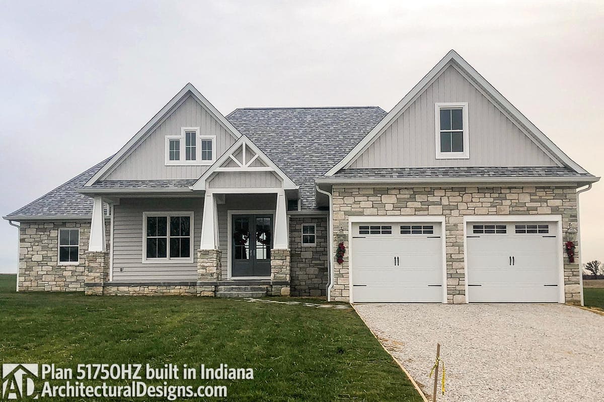 build gallery item - House Plan 51750HZ comes to life in Indiana