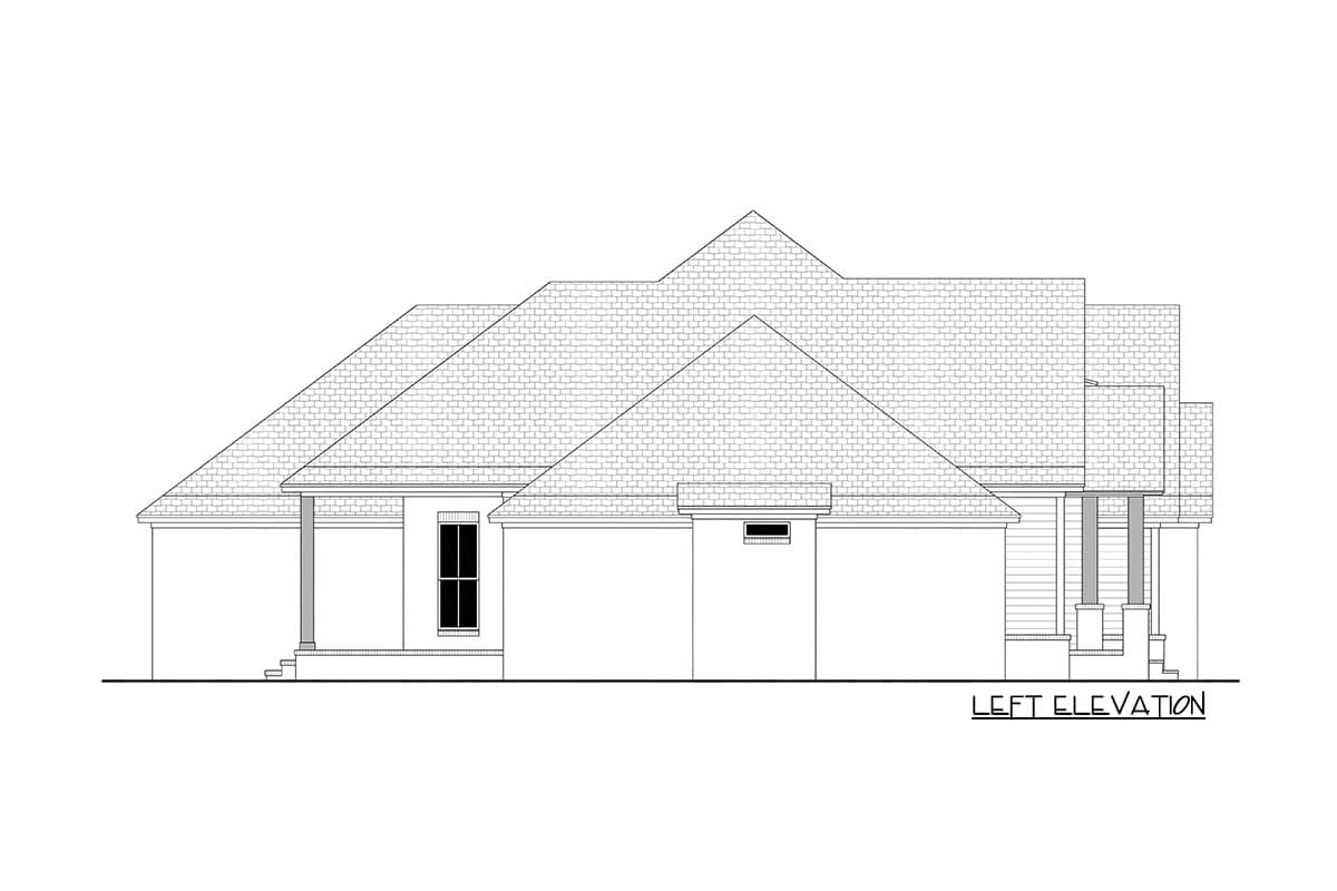 Plan 51753HZ: 4-Bed Craftsman House Plan with Optionally Finished Bonus Room Over Garage - 2641 Sq Ft - Image #10 - Country, Craftsman