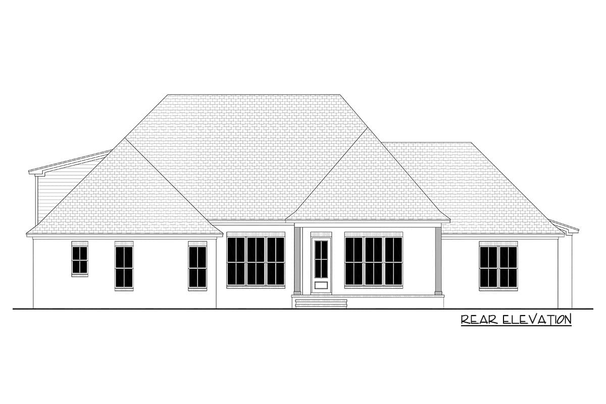 Plan 51753HZ: 4-Bed Craftsman House Plan with Optionally Finished Bonus Room Over Garage - 2641 Sq Ft - Image #11 - Country, Craftsman