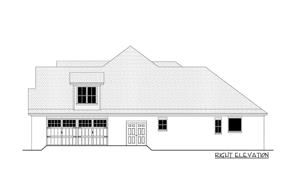 Plan 51753HZ: 4-Bed Craftsman House Plan with Optionally Finished Bonus Room Over Garage - 2641 Sq Ft - Image #13 - Country, Craftsman