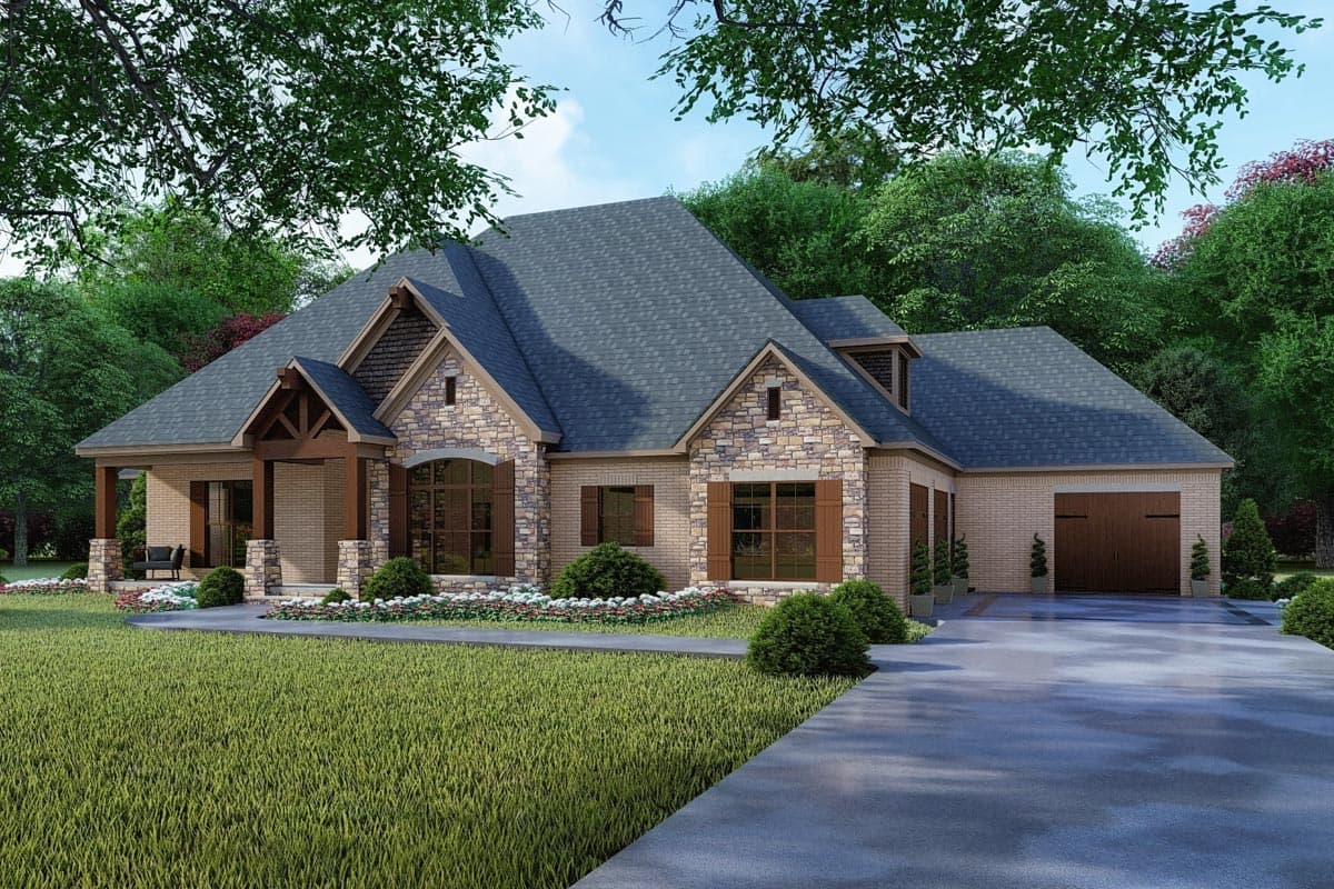Plan 60699ND: European House Plan with Vaulted Great Room - 2661 Sq Ft - Image #27 - Craftsman, European, Southern
