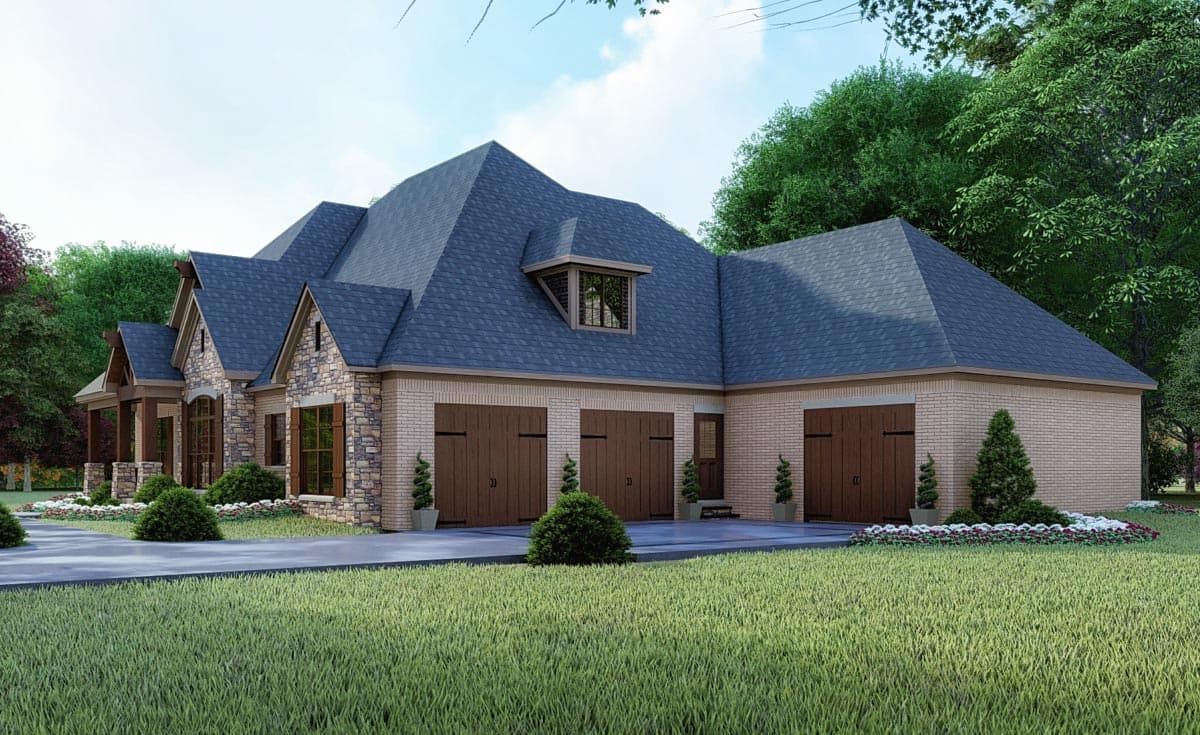 Plan 60699ND: European House Plan with Vaulted Great Room - 2661 Sq Ft - Image #31 - Craftsman, European, Southern