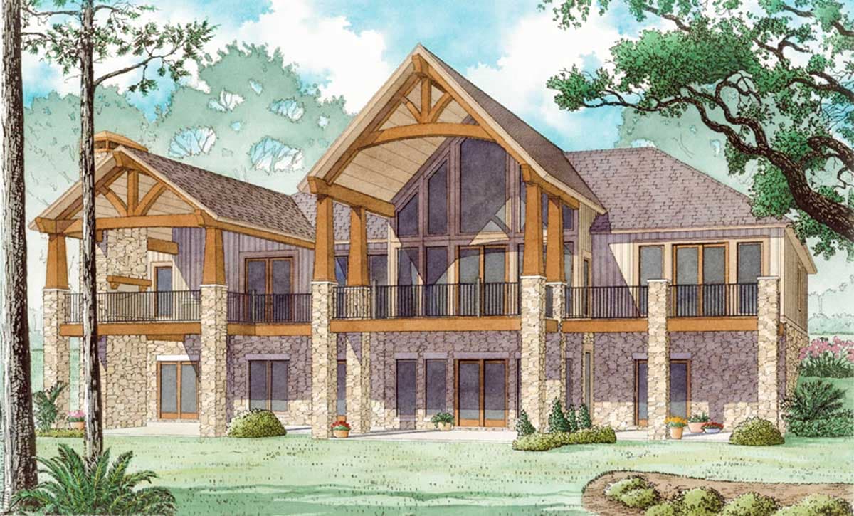 Plan 70534MK: Rustic House Plan with 4 Beds and a Bunk Room - 5054 Sq Ft - Image #12 - Craftsman, Mountain, Ranch, Rustic