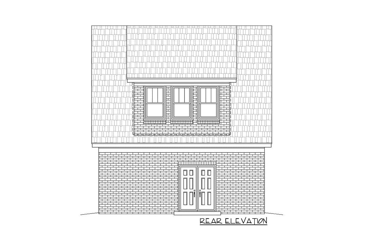 Plan 68447VR: Detached Garage With Rec Room And Office - Image #4 - Carriage