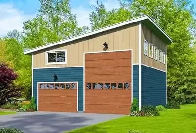 Contemporary Garage with RV Bay