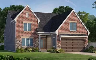 Traditional House Plan with Brick, Stone and Siding