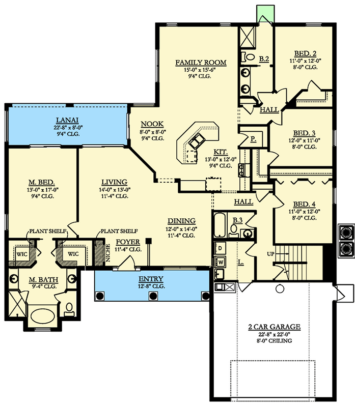 Plan 82209KA: Lovely and Spacious - Floor Plan - Main Level - Southern, Traditional
