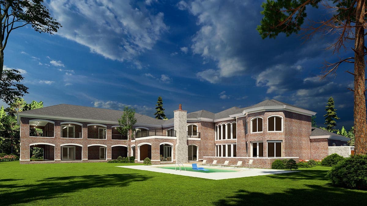 Plan 70535MK: Luxurious 5-Bedroom European Mansion House Plan - 8388 Sq Ft - Image #4 - European, Southern