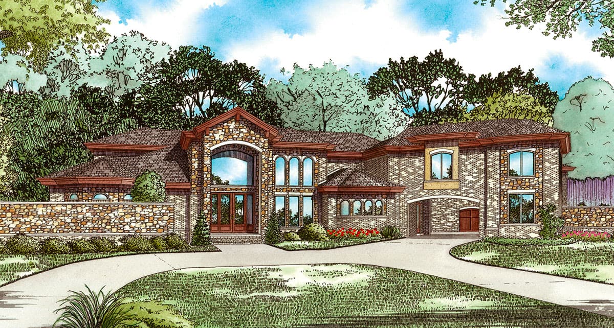 Plan 70535MK: Luxurious 5-Bedroom European Mansion House Plan - 8388 Sq Ft - Image #6 - European, Southern