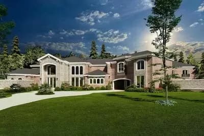 Luxurious 5-Bedroom European Mansion House Plan - 8388 Sq Ft