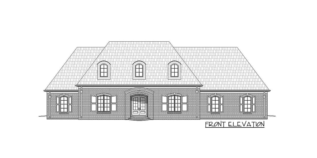 Plan 68452VR: Elegant Acadian Style House Plan with Two Master Suites - Image #4 - Acadian, European, French Country, Louisiana-Style