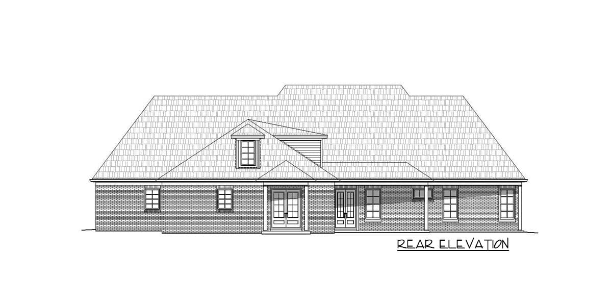 Plan 68452VR: Elegant Acadian Style House Plan with Two Master Suites - Image #6 - Acadian, European, French Country, Louisiana-Style