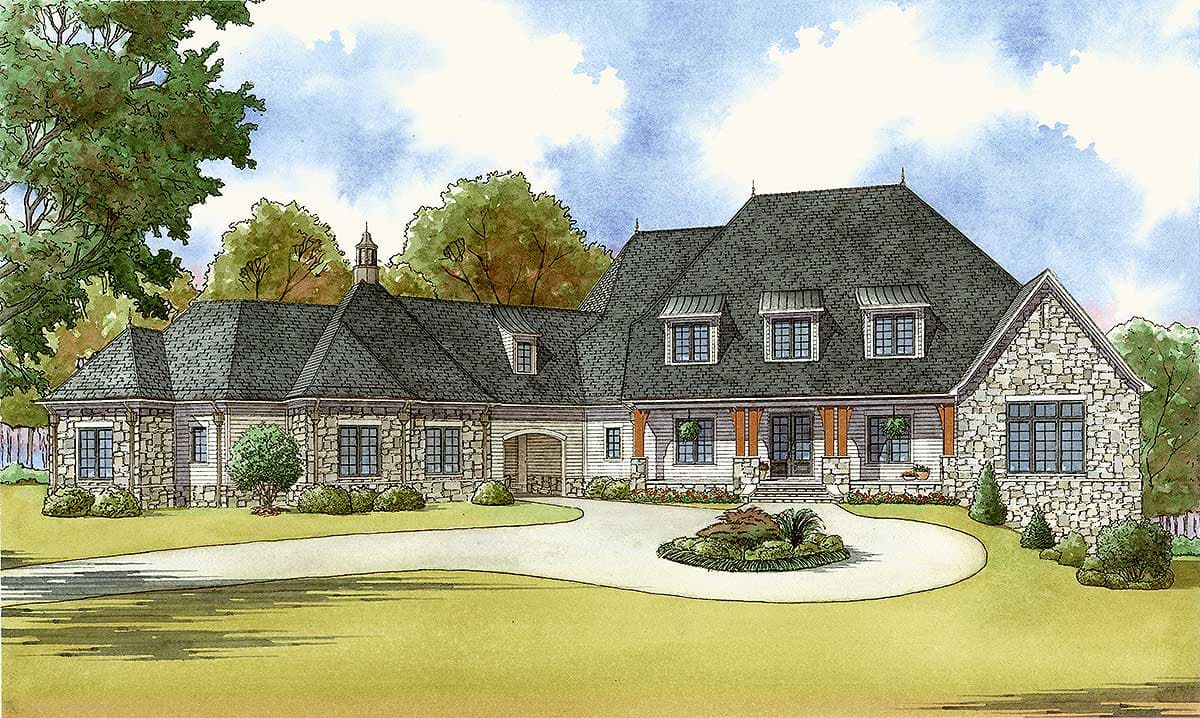 Plan 70536MK: Stately and Elegant 5-Bed House Plan with Two Laundry Rooms - Image #19 - European, French Country