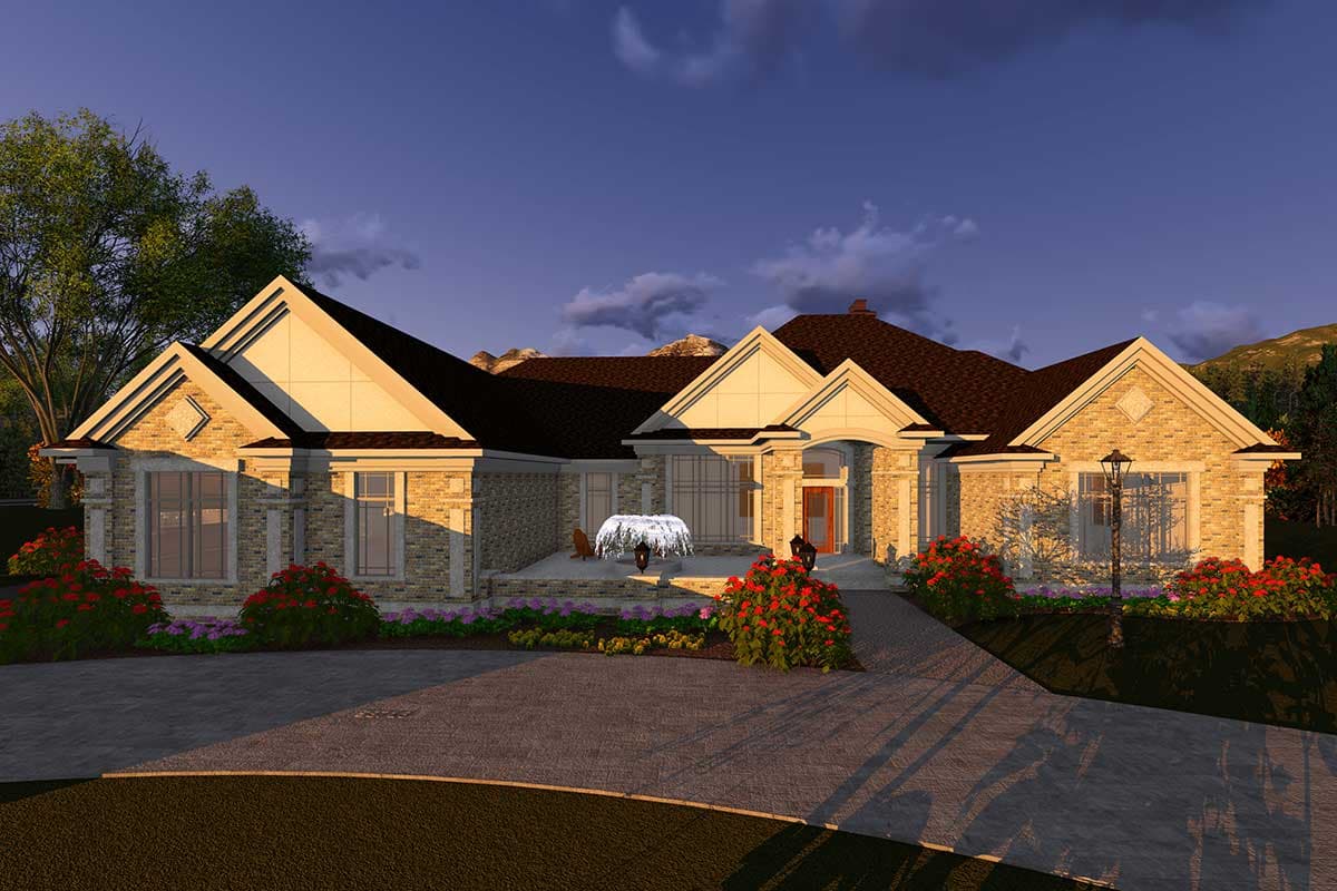 Plan 890000AH: 2-Bed House Plan with Large Sunroom - Image #12 - Ranch, Traditional