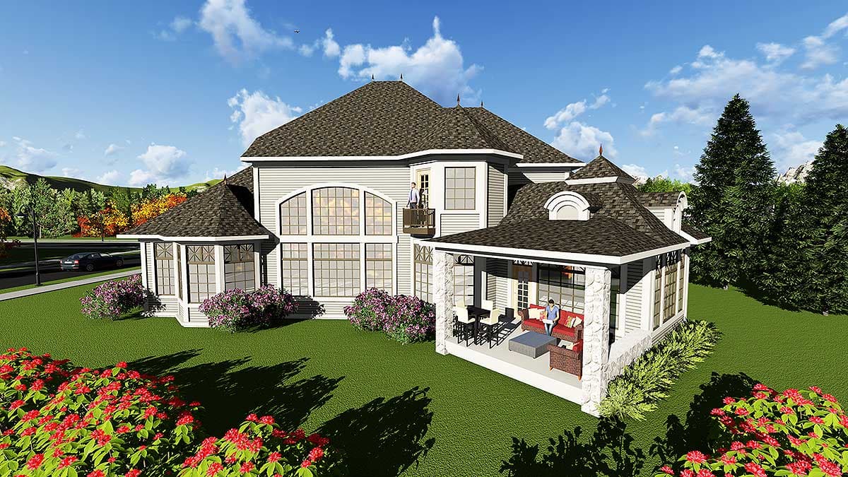 Plan 890001AH: 4 Bed European-Style House Plan with Turreted Stair - Image #27 - European, French Country, Traditional