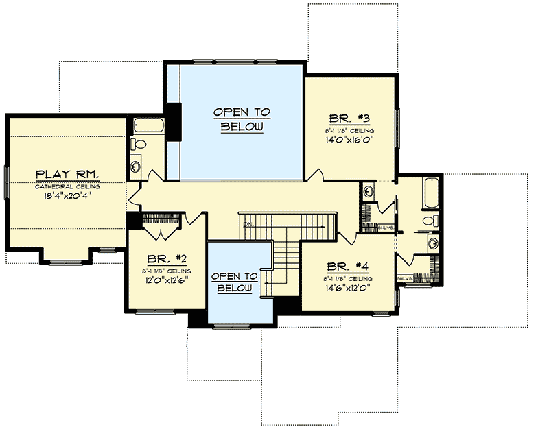 Plan 890036AH: Spacious Craftsman House Plan with Second Floor Play Room - Floor Plan - 2nd Floor - Craftsman, Northwest