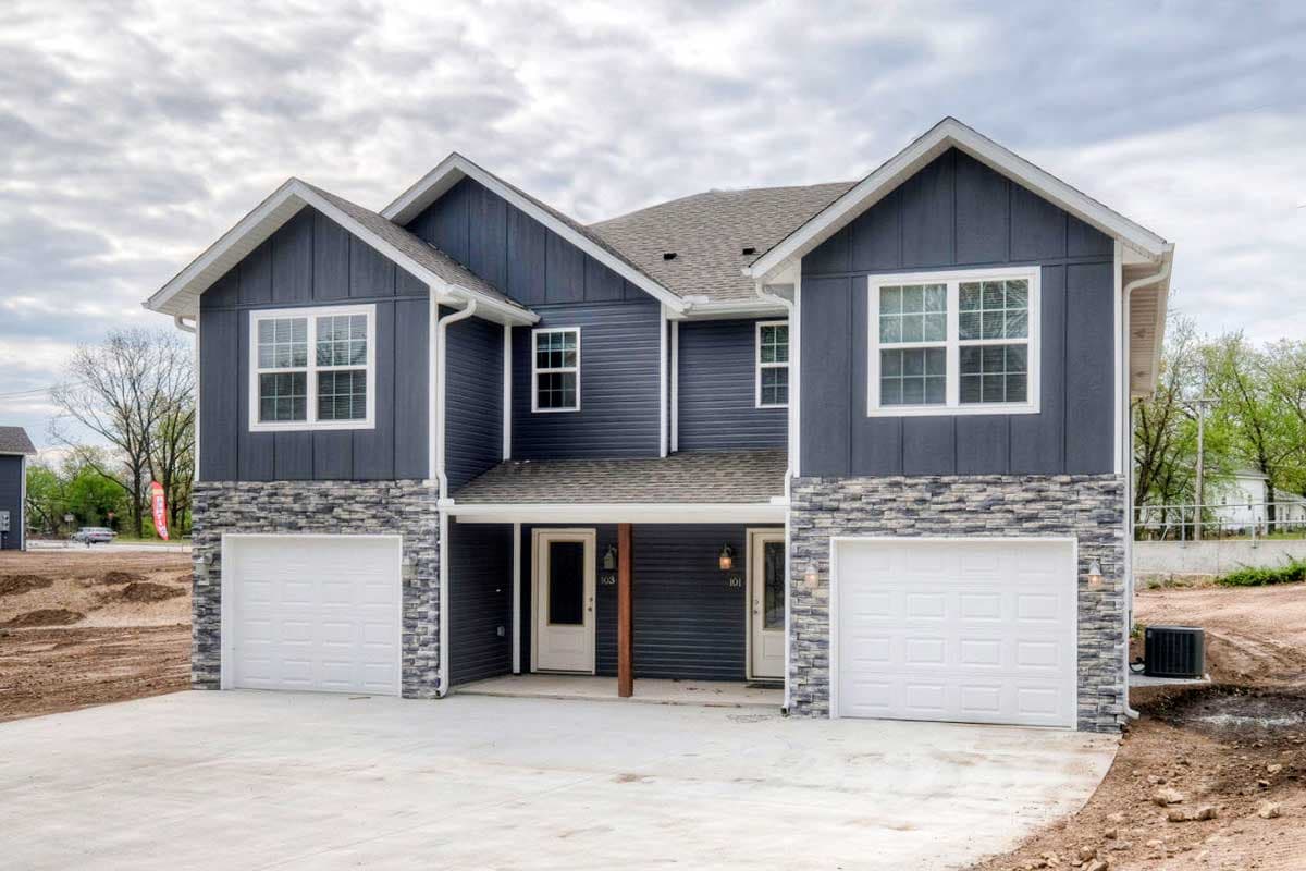 Plan 62658DJ: 3 Bed Craftsman Narrow Lot Duplex House Plan - Image #4 - Craftsman, New American