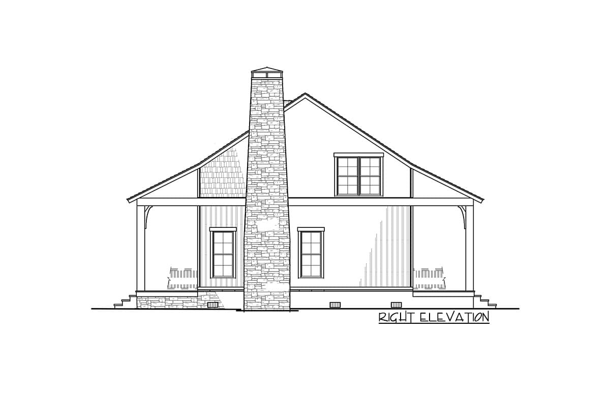 Plan 70537MK: Charming Rustic Bungalow House Plan with Split Bedrooms and Loft - Image #4 - Bungalow, Country, Mountain, Rustic, Vacation