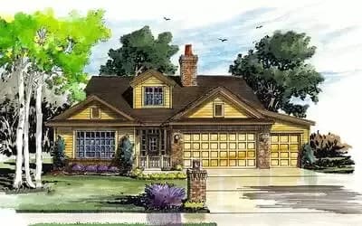Rugged 3 Bedroom Craftsman with Vaulted Interior